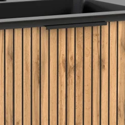 Waschtisch mit schwarzem Einlassbecken - Crystoga