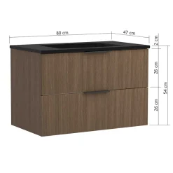 Waschtisch mit schwarzem Einbaubecken - Ucaida