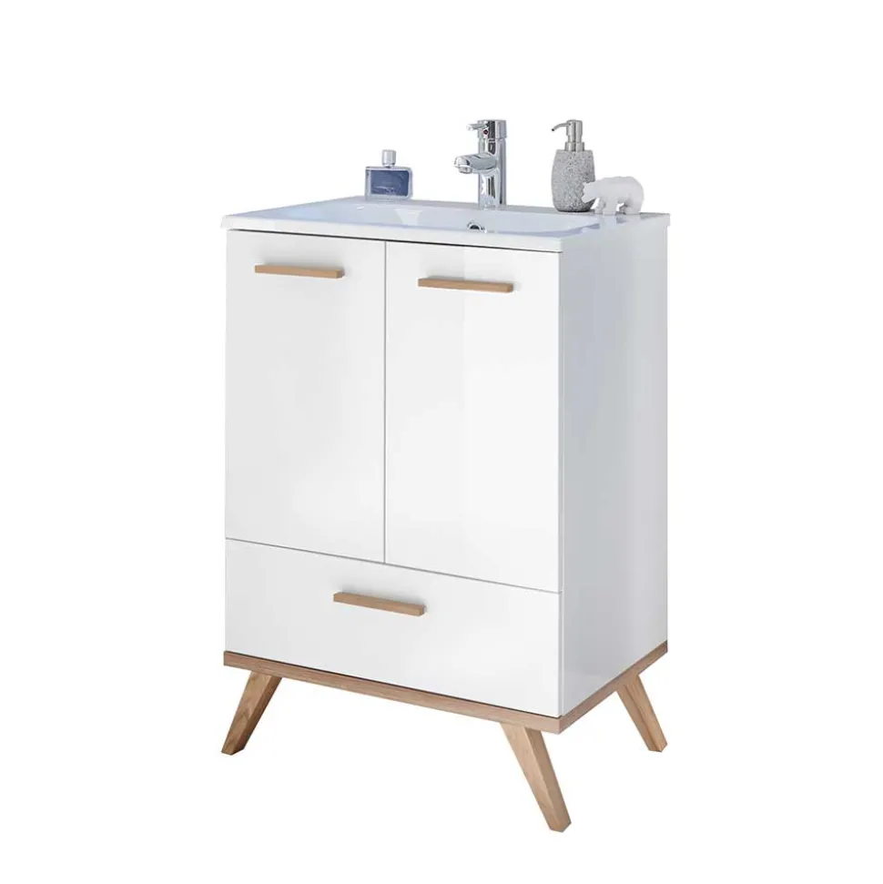 Waschtisch und Spiegel Set - Timur (zweiteilig)