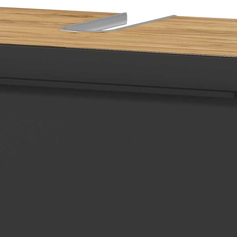 Waschtisch Unterschrank in Dunkelgrau - Lucrino