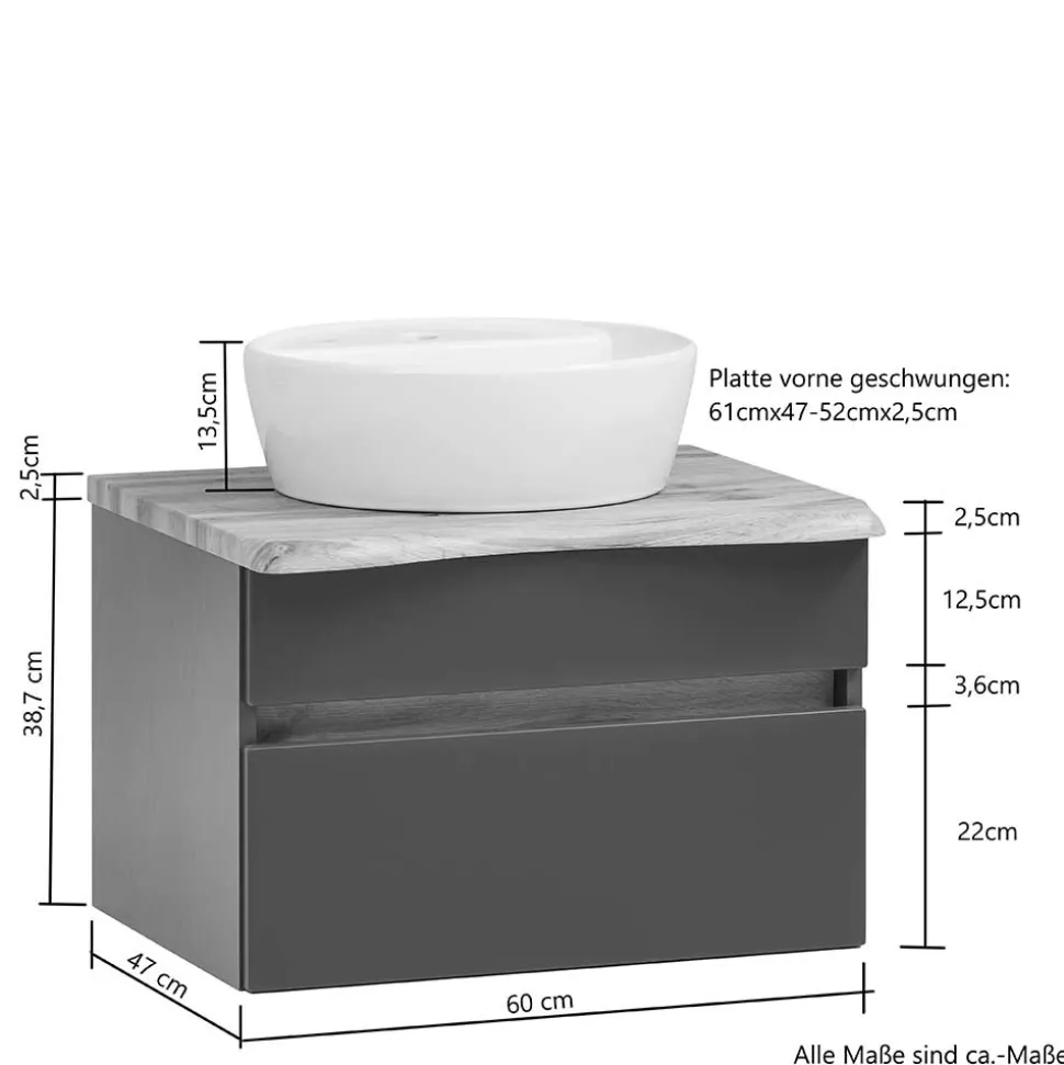 Waschtischkonsole mit Aufsatzbecken - Agiruan