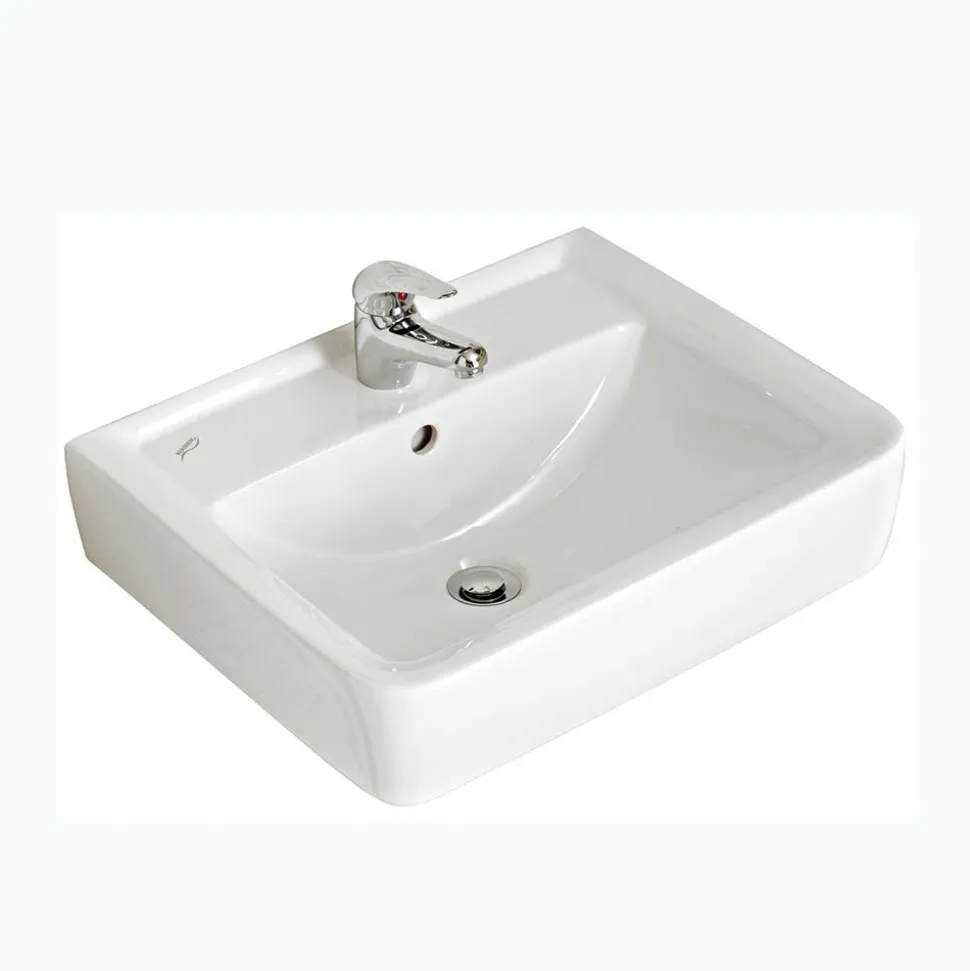 Waschtischkonsole mit Becken in Weiß - Yennja