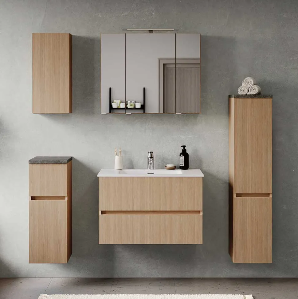 Waschtischkonsole mit Einlasswaschbecken - Vibulam