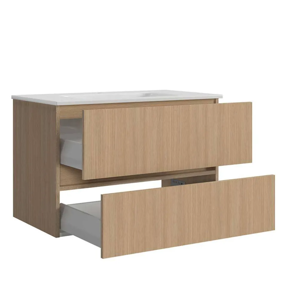 Waschtischkonsole mit Einlasswaschbecken - Vibulam