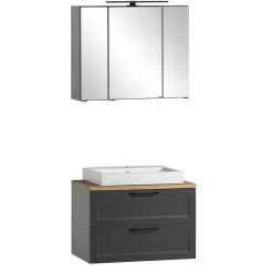 Waschtischkonsole und Spiegelschrank Set - Novelya (zweiteilig)