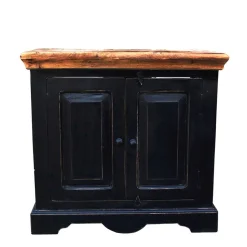 Waschtischunterschrank Sentiments in Schwarz Mangobaum