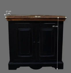 Waschtischunterschrank Sentiments in Schwarz Mangobaum