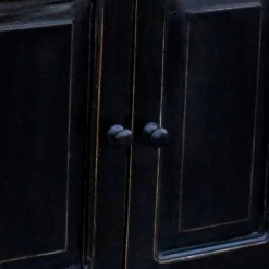 Waschtischunterschrank Sentiments in Schwarz Mangobaum