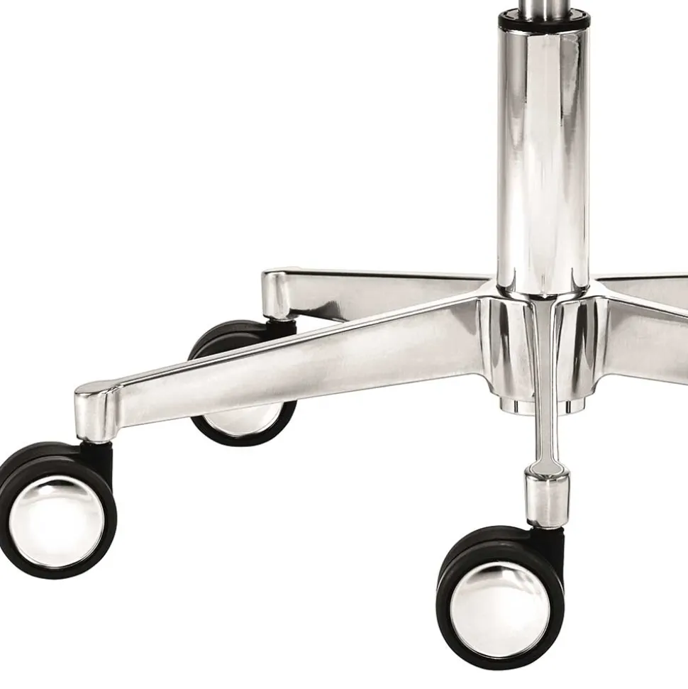 Webstoff Arbeitsdrehhocker in Blau - Lindos