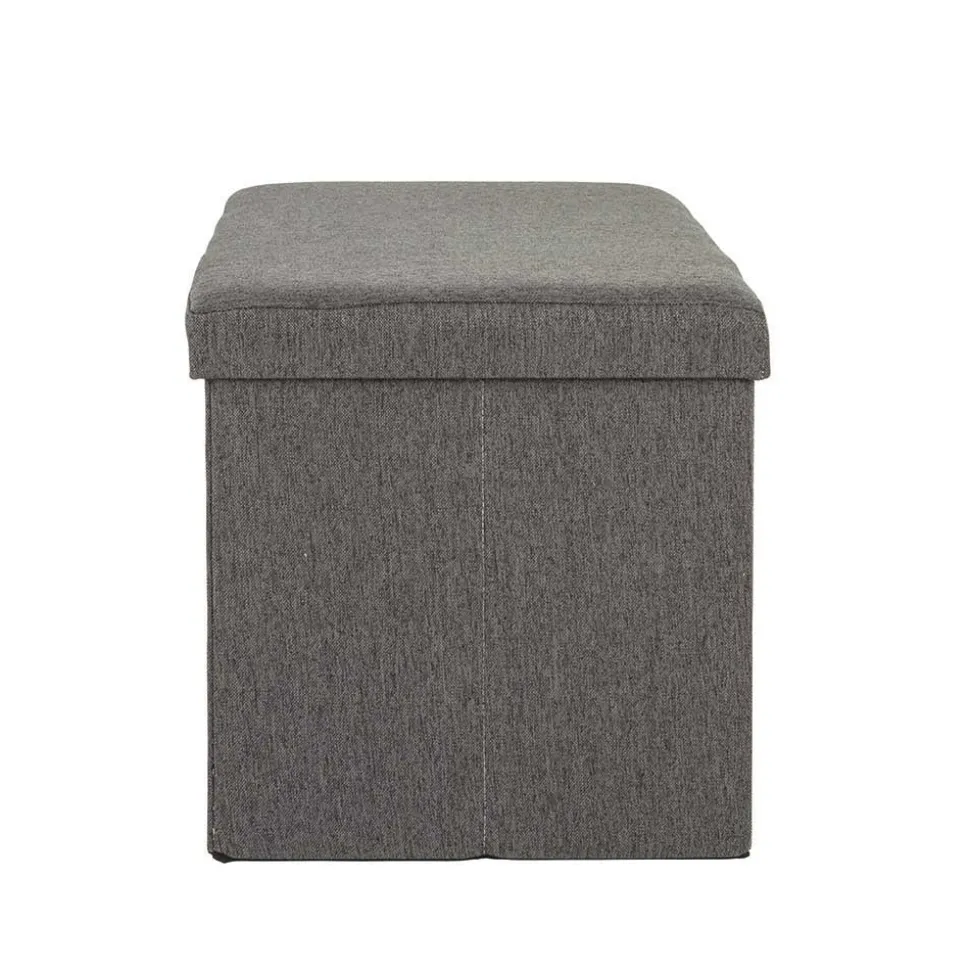 Webstoff Sitztruhe in Anthrazit - Toscana (6er Set)