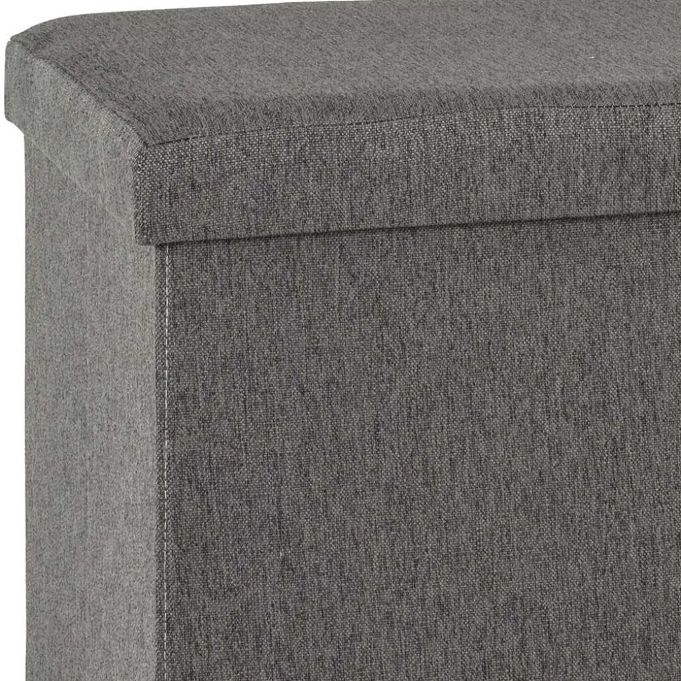 Webstoff Sitztruhe in Anthrazit - Toscana (6er Set)