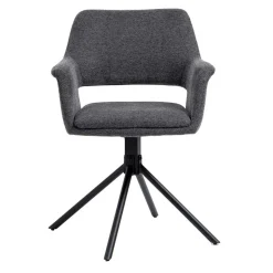 Webstoff Tischsessel drehbar - Lameiro (2er Set)