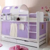 Weiß lackiertes Mädchen Etagenbett mit Bettkasten - Alcamo