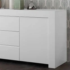 Weiß lackiertes Sideboard mit 184 cm Breite - Mikes I