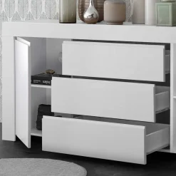 Weiß lackiertes Sideboard mit 184 cm Breite - Mikes I