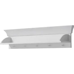 Weiß lackiertes Wandboard aus Kiefernholz - Satumare