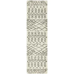 Weicher Hochflor Läufer Teppich gemustert - Zyrafete