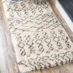 Weicher Hochflor Läufer Teppich gemustert - Zyrafete