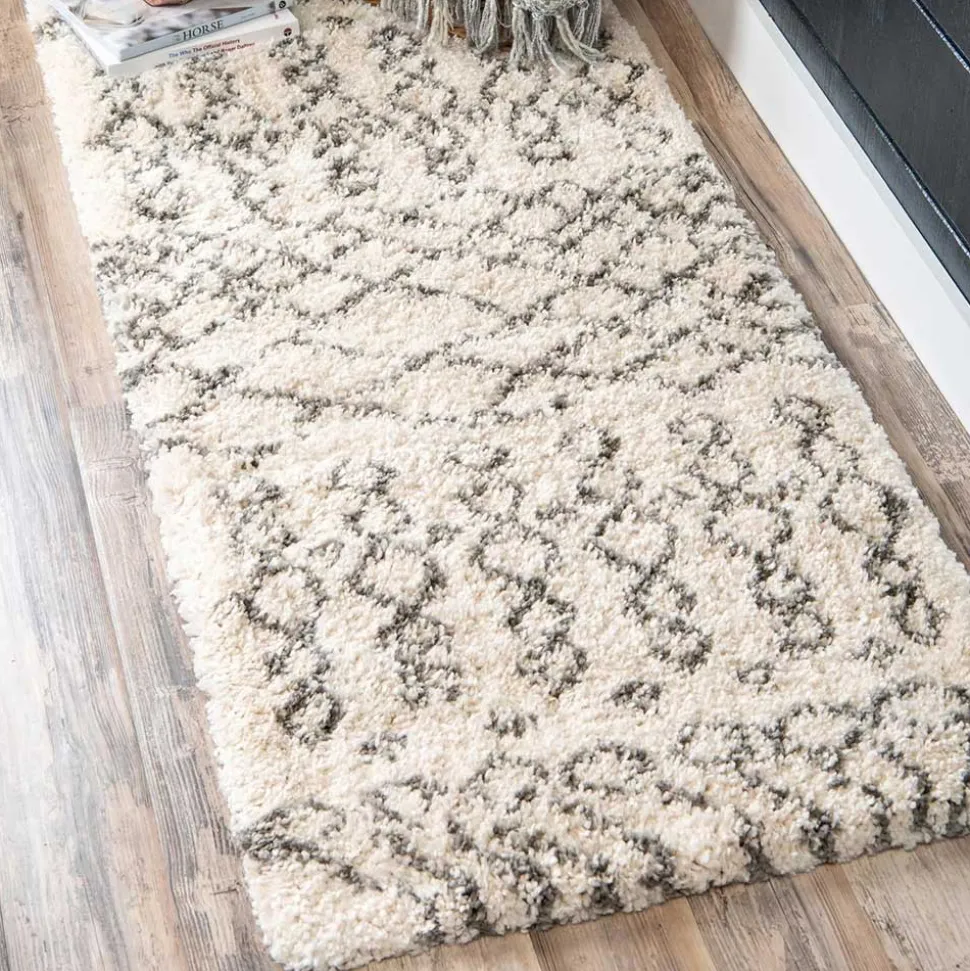 Weicher Hochflor Läufer Teppich gemustert - Zyrafete