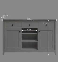 Weiße Anrichte im Landhausstil - Astinion