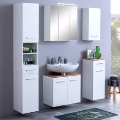 Weiße Badezimmermöbel Einrichtung - Lasdias (fünfteilig)