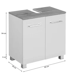 Weiße Badezimmermöbel Einrichtung - Lasdias (fünfteilig)