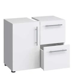 Weiße Badmöbel Kombi Set - Sua (vierteilig)