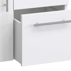 Weiße Badmöbel Kombi Set - Sua (vierteilig)