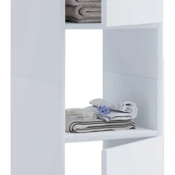 Weiße Badmöbel Kombi Set - Sua (vierteilig)