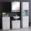 Weiße Badmöbel Kombi zum Aufstellen - Skiranov (vierteilig)