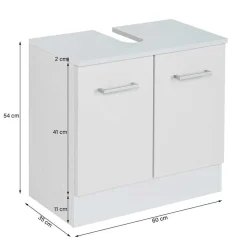 Weiße Badmöbel Kombi zum Aufstellen - Skiranov (vierteilig)