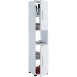 Weiße Badmöbel Kombination Set - Sua (vierteilig)