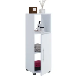 Weiße Badmöbel Kombination Set - Sua (vierteilig)