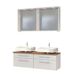 Weiße Badmöbel Waschplatz - Enwicos II (dreiteilig)