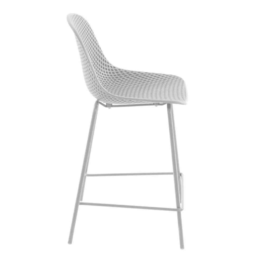 Weiße Barstühle mit PP Sitz - Amyonta (4er Set)