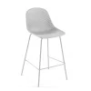 Weiße Barstühle mit Sitzschale - Contrada (4er Set)