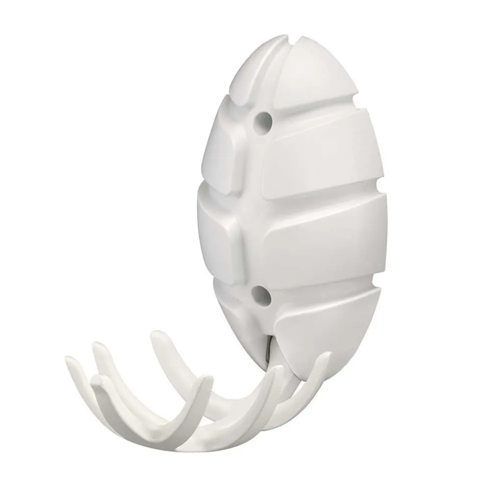 Weiße Design Klapphaken in Oval - Egetaria (6er Set)