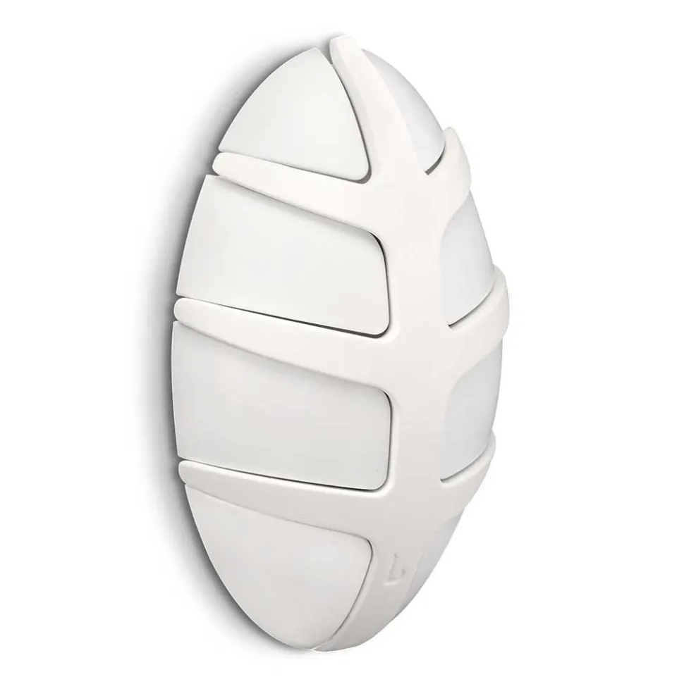 Weiße Design Klapphaken in Oval - Egetaria (6er Set)