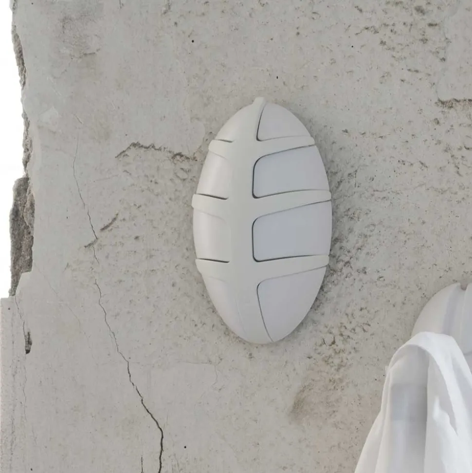 Weiße Design Klapphaken in Oval - Egetaria (6er Set)