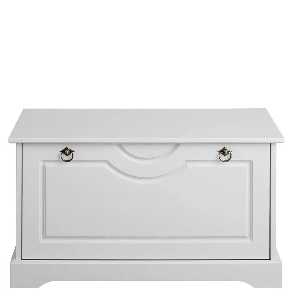 Weiße Flurbank mit Schuhklappe - Vesrav