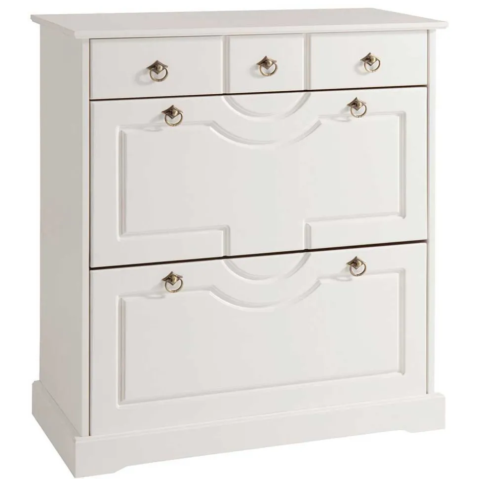 Weiße Flurmöbel im Landhausstil - Vesrav (dreiteilig)