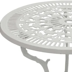 Weiße Gartenmöbel aus Metall Aluminium - Leano (dreiteilig)