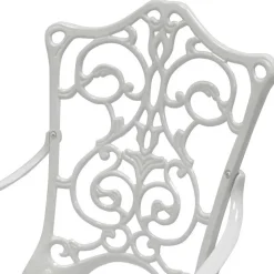 Weiße Gartenmöbel aus Metall Aluminium - Leano (dreiteilig)