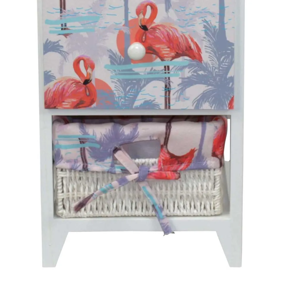 Weiße Hochkommode im Flamingo Style - Vivossa