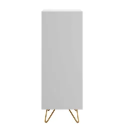 Weiße Hochkommode mit Spiegel aufklappbar - Ricks