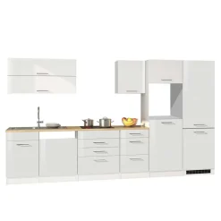 Weiße Küche ohne Geräte - Cuneo III (achtteilig)