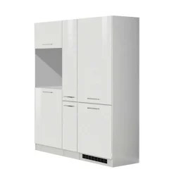 Weiße Küchenzeile ohne Elektrogeräte - Cuneo (neunteilig)