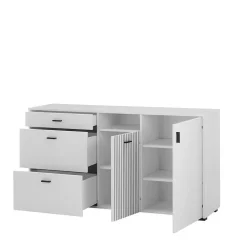 Weiße Kombi-Kommode mit 1,50 m Breite - Dualkos