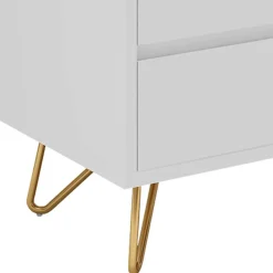Weiße Kommode mit niedrigen Haarnadel Beinen - Vair
