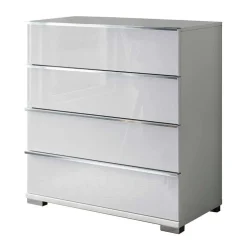 Weiße Kommode mit vier Schubladen - Rocca